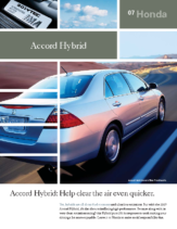 2007 Honda Accord Hybrid Factsheet