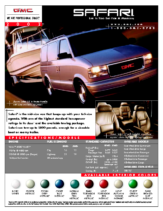 2002 GMC Safari Spec Sheet