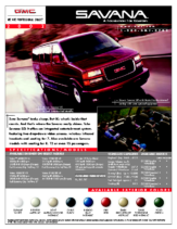 2002 GMC Savana Spec Sheet