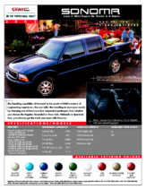 2002 GMC Sonoma Spec Sheet