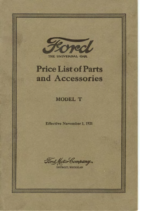 1921 Ford Parts List (Nov)