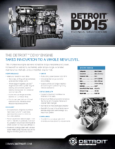 2016 Western Star Detroit DD15 Spec Sheet