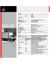 1999 Mitsubishi Fuso FM HR Specs