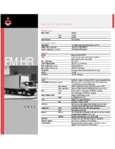 2000 Mitsubishi Fuso FM HR Specs