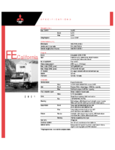 2001 Mitsubishi Fuso FE California Specs