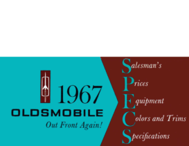 1967 Oldsmobile SPECS Booklet