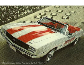 1969 Chevrolet Camaro Indy Pace Car Postcard