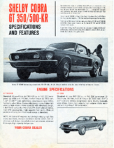 1968 Ford Shelby Cobra GT 350-GT 500-KR