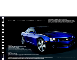 2011 Chevrolet Camaro XM Accessory Spec Sheet