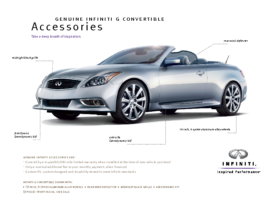 2012 Infiniti G Convertible Accessories