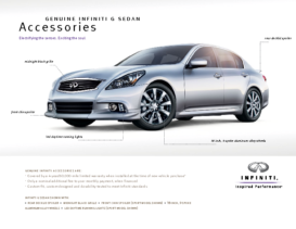 2012 Infiniti G Sedan Accessories