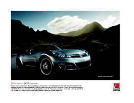 2008 Saturn Sky Spec Sheet