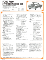 1978 Ford F100 Spec Sheet AUS