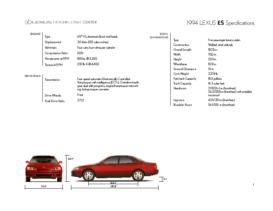 1994 Lexus ES Specs