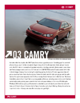 2003 Toyota Camry Specs