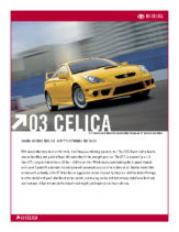 2003 Toyota Celica Specs