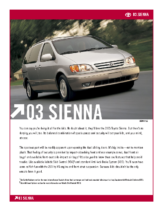 2003 Toyota Sienna Specs