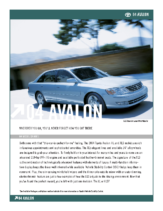 2004 Toyota Avalon Specs