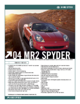 2004 Toyota MR2 Specs