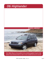 2006 Toyota Highlander Specs