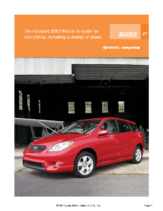 2007 Toyota Matrix Specs