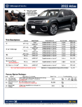 2022 VW Atlas Order Guide