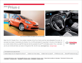 2012 Toyota Prius c v2