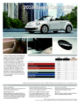 2016 VW Beetle Convertible Sell Sheet CN