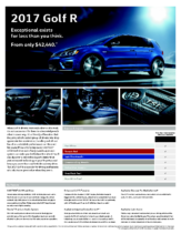 2017 VW Golf R Sell Sheet CN