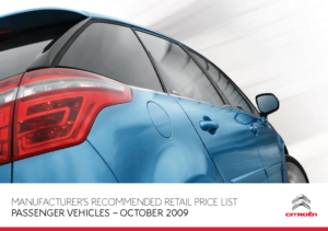 2009 Citroën Car Price List UK