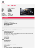 2012 Citroën DS3 Racing Black Tech Specs UK