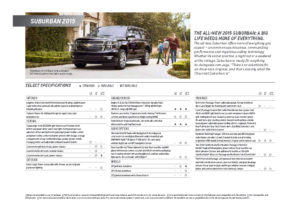 2015 Chevrolet Suburban Spec Sheet