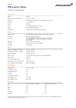 2022 McLaren Elva Technical Specification