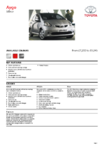 2009 Toyota Aygo 5 Door UK