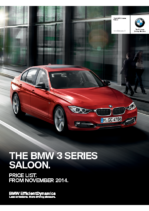 2014 BMW 3-Series Saloon Price List UK