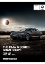 2014 BMW 6-S eries Gran Coupe Price List UK