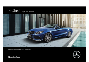 2016 Mercedes-Benz E-Class Coupe & Cabriolet UK