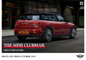 2022 MINI F54 Price List UK