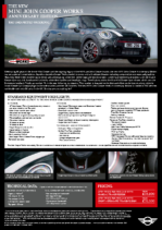 2022 MINI JCW Anniversary Edition Flyer UK