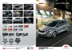 2015 Kia Cerato Spec Sheet 2 AUS