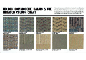 1993 Holden VR Upholstery Chart