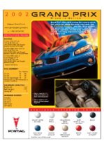 2002 Pontiac Grand Prix Spec Sheet