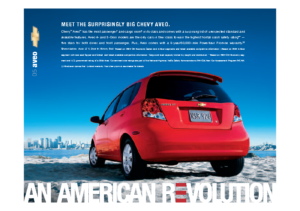 2005 Chevrolet Aveo Spec Sheet