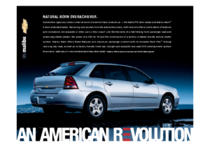 2005 Chevrolet Malibu Spec Sheet