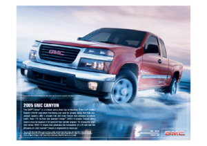 2005 GMC Canyon Spec Sheet