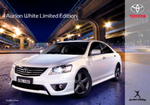 2011 Toyota Aurion White Limited Edition Saver AUS