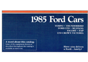 1985 Ford Cars