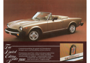 1980 Fiat 124 Spider 50th Pininfarina Anniversary USA