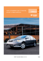 2008 Toyota Corolla Specs