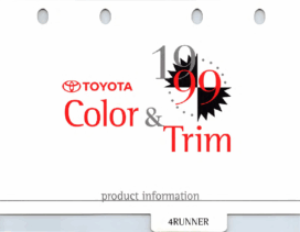 1999 Toyota 4Runner Color & Trim